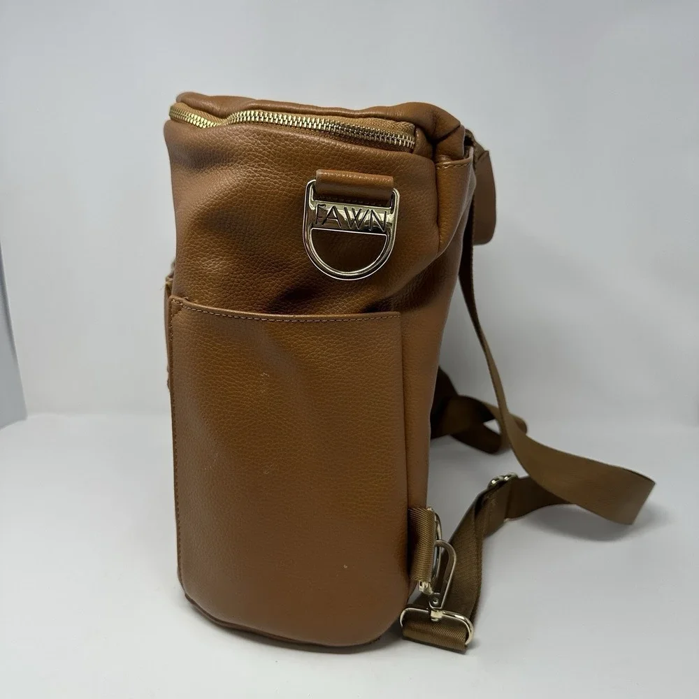 Fawn Design Brown Backpack Diaper Bag W/ Straps Multiple Pocket's Baby Bag